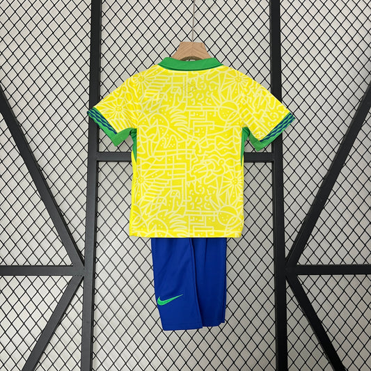 Brazil home 2024 children suits